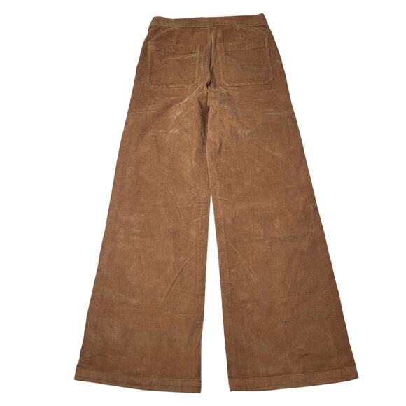Madewell Wide Leg Corduroy Pants Tan Brown High Rise Full Length Stretch 27 - Picture 4 of 12